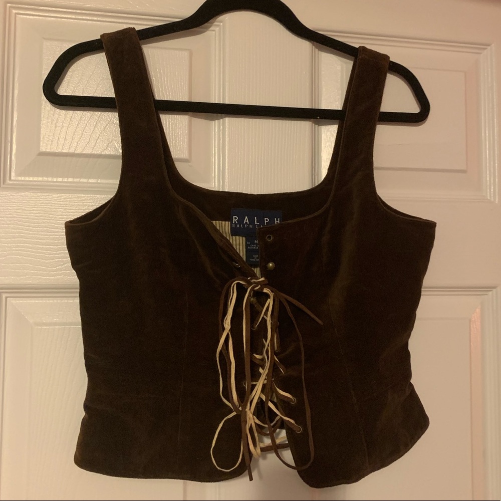 Vintage Ralph Lauren lace up vest